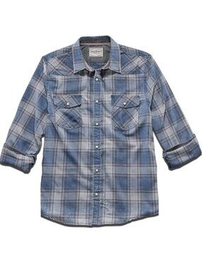 Flag & Anthem Navy/Slate Plaid Vintage Soft Shirt/11528